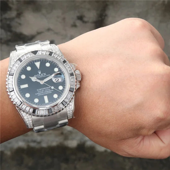 Submariner Silver Black Diamond 40mm