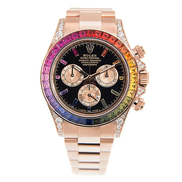 Rolex DAYTONA RAINBOW DIAMOND ROSE GOLD STAINLESS STEEL40MM