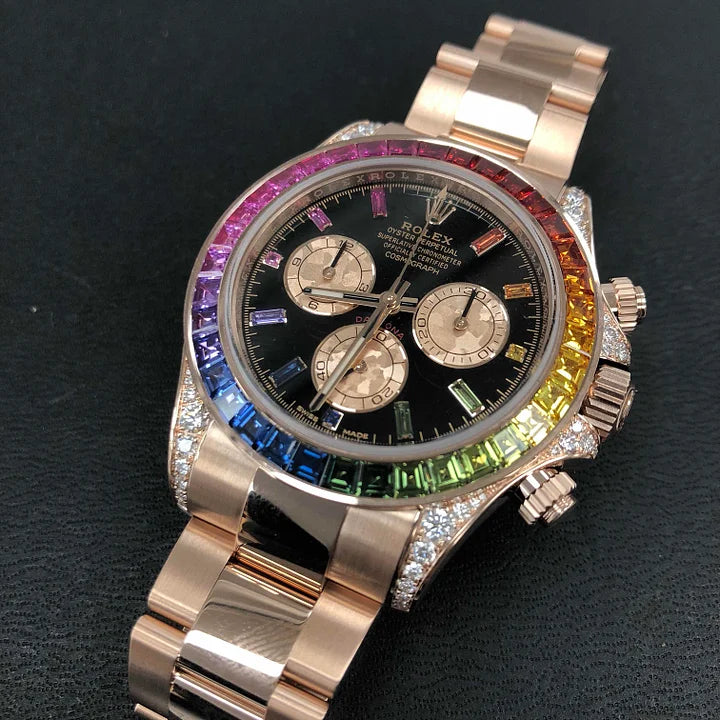 Rolex DAYTONA RAINBOW DIAMOND ROSE GOLD STAINLESS STEEL40MM