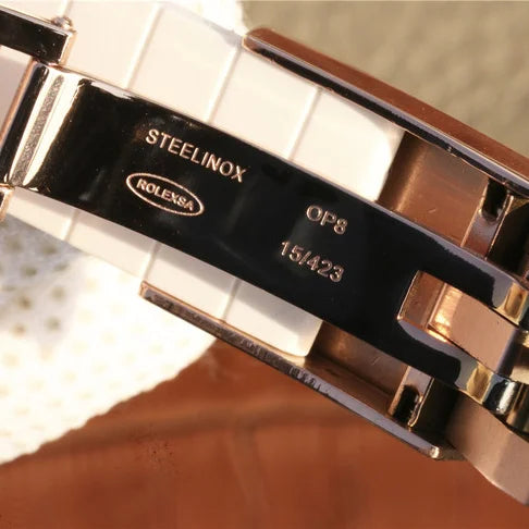 Yacht-Master 1 Baymax Rose Gold Mix White Rubber Strap 40mm