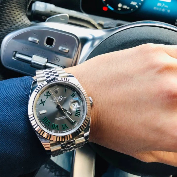 Rolex Datejust 41mm Wimbledon Slate Dial Jubilee Bracelet