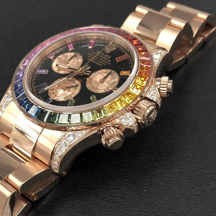 Rolex DAYTONA RAINBOW DIAMOND ROSE GOLD STAINLESS STEEL40MM