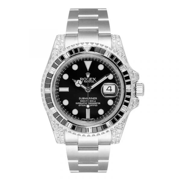 Submariner Silver Black Diamond 40mm